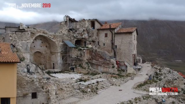 PresaDiretta puntata 24 agosto - Scorcio disastrato di Castelluccio di Norcia