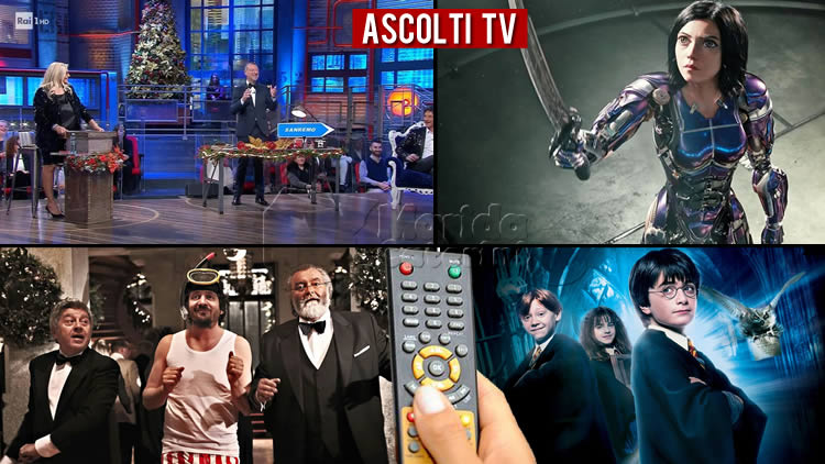 Ascolti TV giovedì 6 gennaio 2022